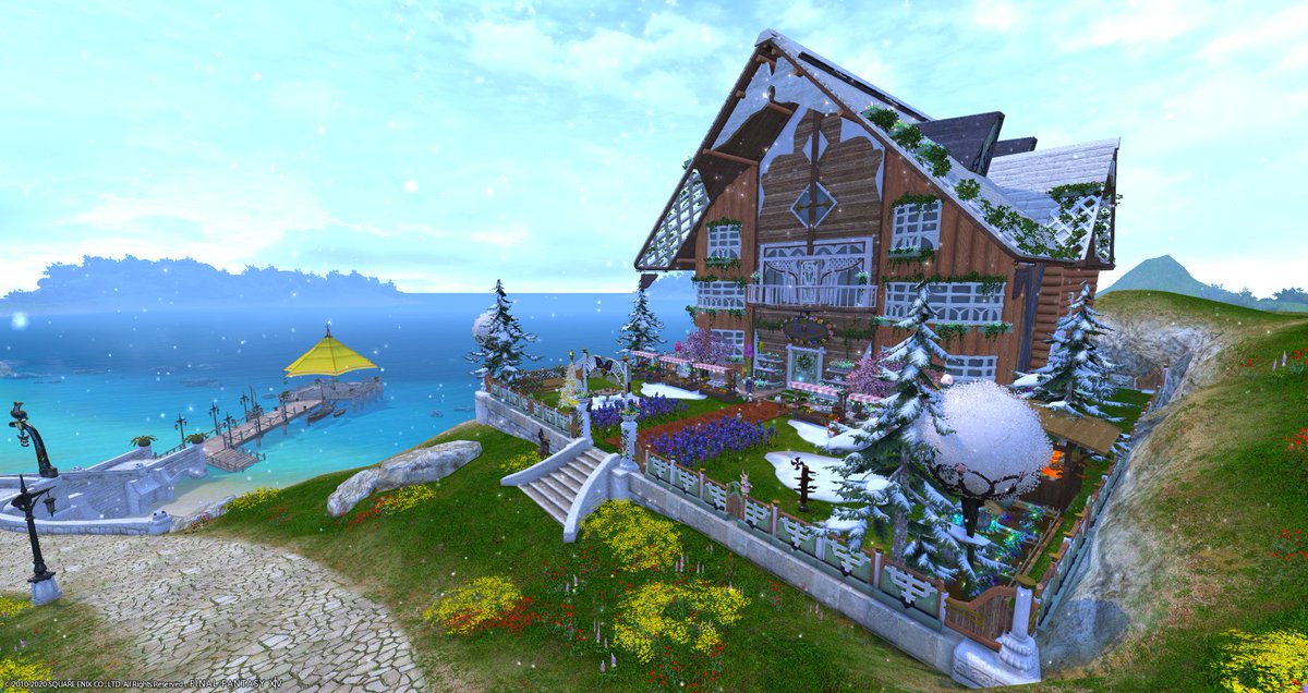 RButtercream's tweet photo. Outdoor with my awesome friends and neighbours!! #FFXIV #FFXIVHousing https://t.co/hGuj0vDHzV