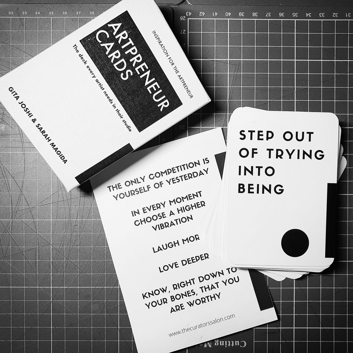 My ARTPRENEUR cards arrived today from <a href="/CuratorsSalon/">TheCuratorsSalon</a> Gita Joshi and Sarah Magida. Timely after 2 long days on the #CreatePlace leadership programme with <a href="/Carola_Boehm/">Carola_Boehm</a>. (Also, reminding me of <a href="/rellypops/">Prof Narelle Lemon</a>.) Looking forward to using these in 2021!

#leadership #curating #inspiration