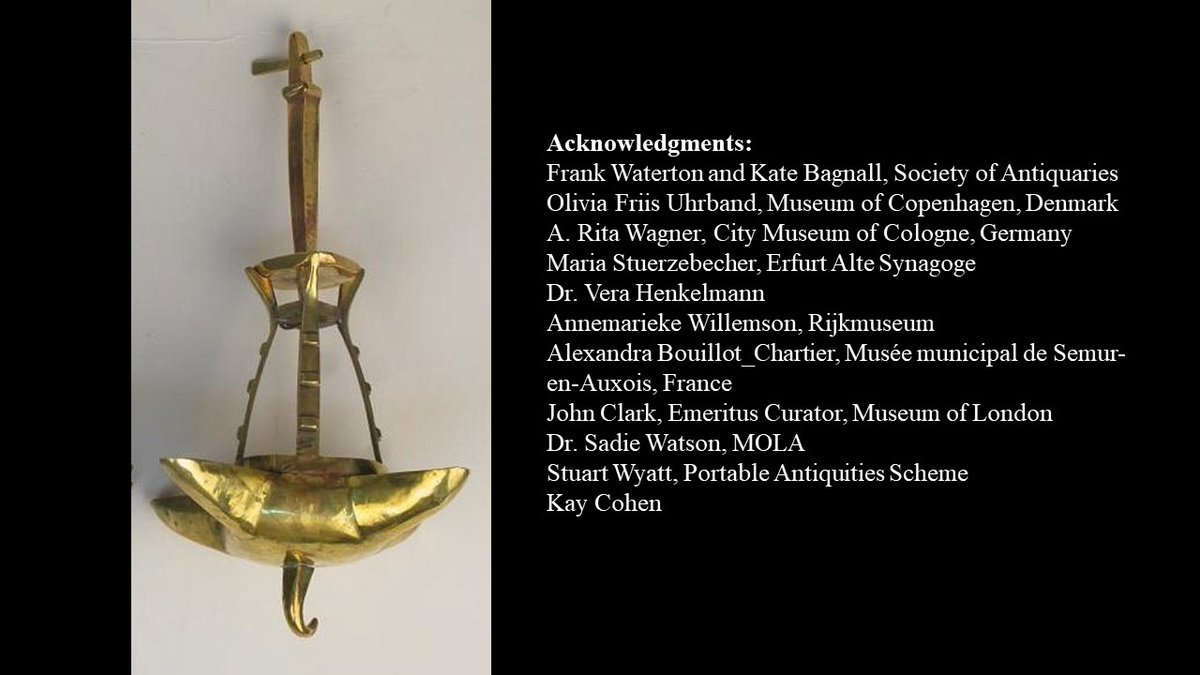 If you'd like to see the lecture about the  #lamp presented  @SocAntiquaries Miscellany it's online here: . I hope to be able to write something about this research in future & I am v excited to learn more about work underway in  #Erfurt  #SocAntiquaries fin/