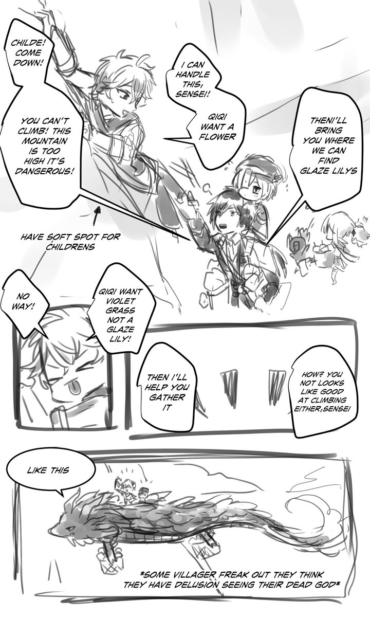 #ZhongChi #鍾タル
??

think about childe spoiled every kids cuz he have soft spot for them, and now zhongli come and spoiled childe rotten too ? 