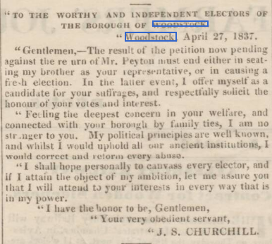 Delightfully, they ran on party platforms - the elder a Conservative, his younger brother a Liberal. This is ... not something that happens so much any more. But at least the family seat was safely controlled, whatever happened.
