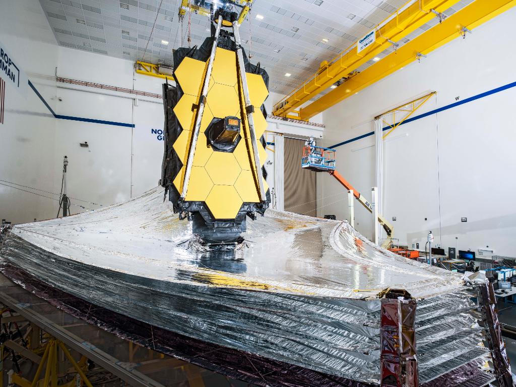 This specific test involved turning on and moving 139 different actuators and 8 motors along with thousands of other components to unfold and stretch the five membranes of the sunshield into its final taut shape.  #JWST