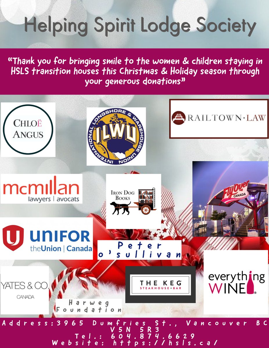 _hsls's tweet photo. We are thankful to all our donors who brought smile to women &amp; children fleeing domestic violence and currently staying in our 1 &amp; 2nd stage Transition houses, this Christmas time. https://t.co/CusEQqqTM2