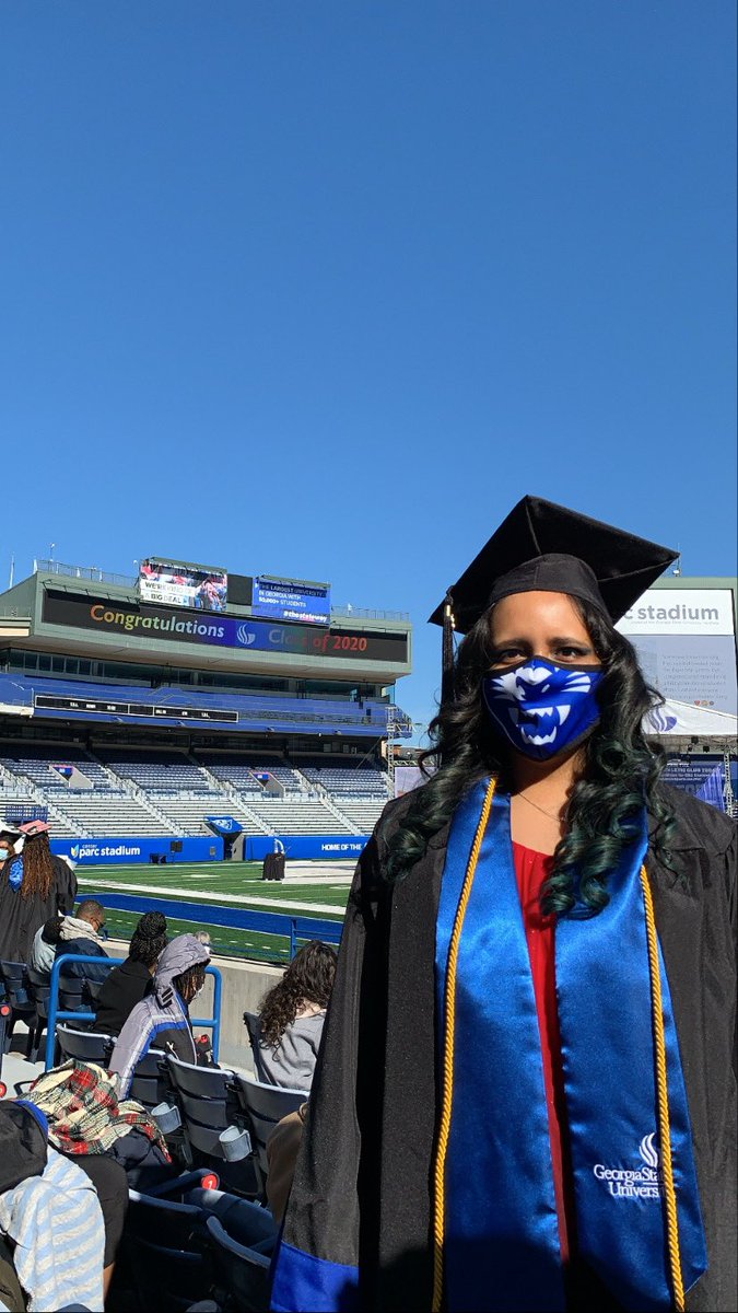 Mayiza24's tweet photo. So proud of my sister! #GSU2020 #PantherPride https://t.co/d3cj8gNl5A