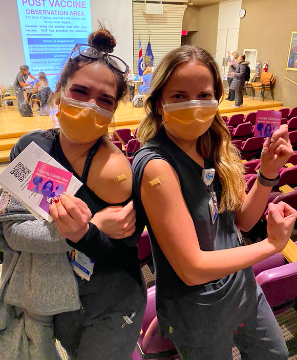 This morning, our first employees received their Pfizer-BioNTech #COVID19vaccines!  Many employees said it was important to get vaccinated to make sure they’re able to care for our patients, and eventually reopen society. #GotMyShot #ThisIsOurShot