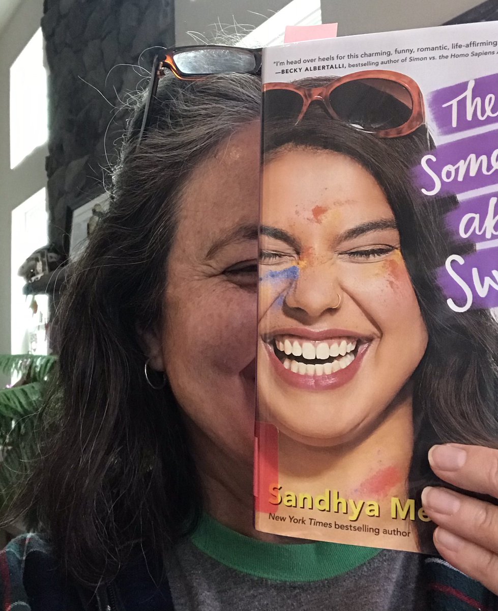 I am enjoying “There’s Something About Sweetie” by Sandhya Menon. Thank you for bringing some light to my day Sandhya! <a href="/smenonbooks/">Sandhya Menon</a>