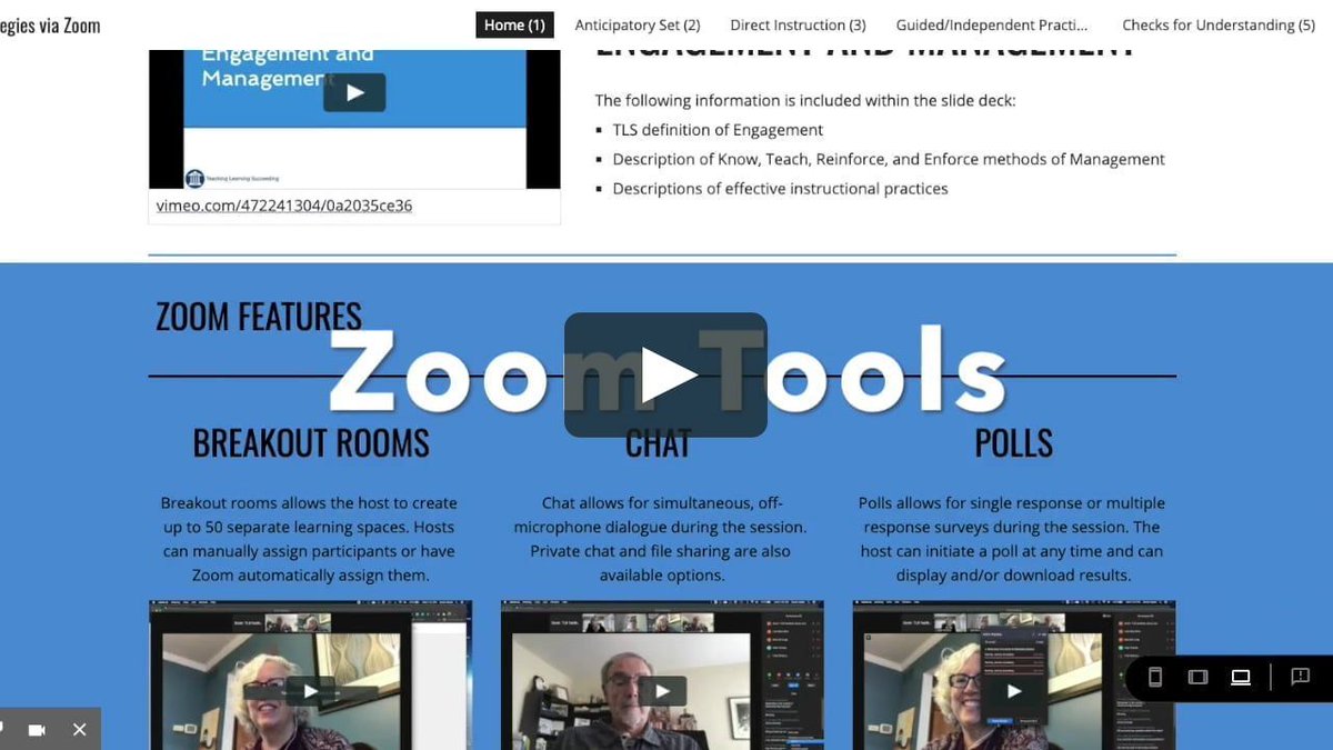🤔 How are you using @zoom_us to increase #student #engagement?
😍 This <a href="/TLSLLC9/">Teaching Learning Succeeding, LLC.</a> resource provides specific examples for 6 #Zoom tools at 4 different points in the lesson. 
😎 Watch the video for more info - buff.ly/3a77gpF
#education #professionallearning #K12 #teachers