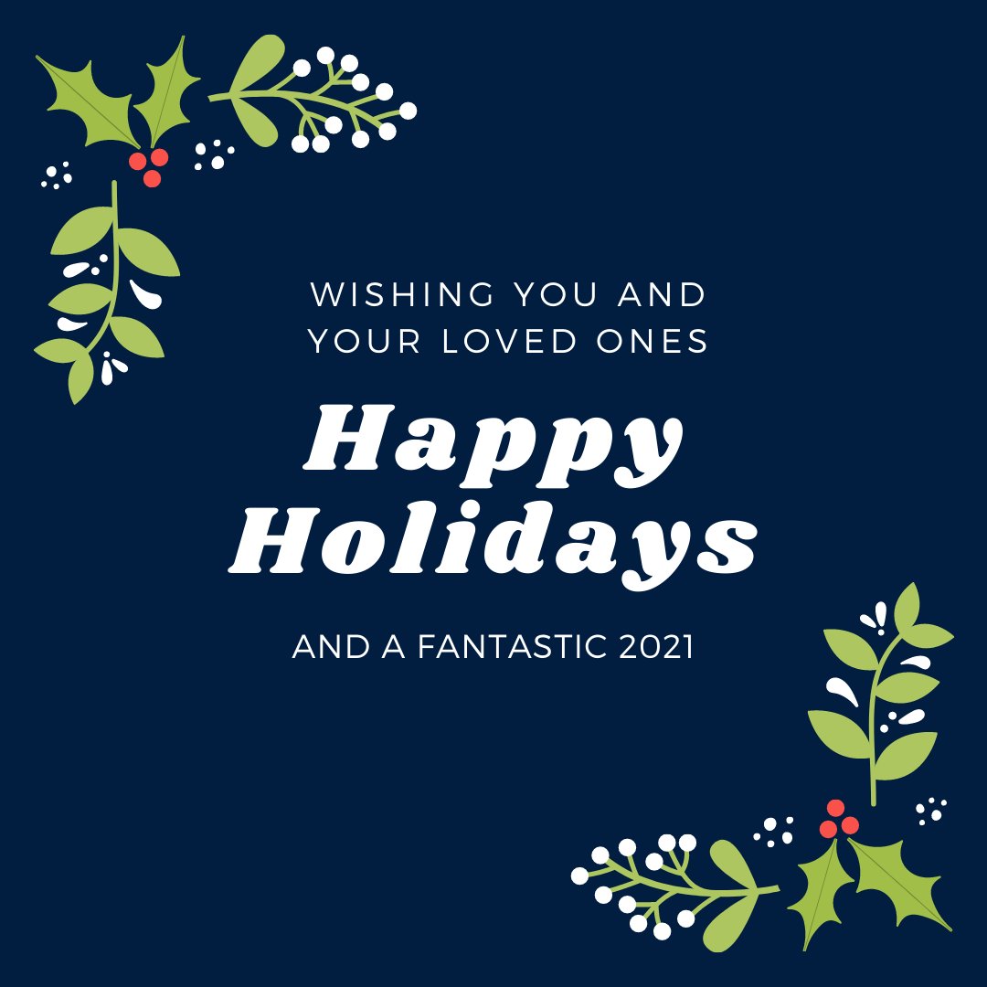 Our office will be closed to allow our staff to celebrate the holidays with their families. We'll be back on Jan. 4 with regular business hours - talk to you then!