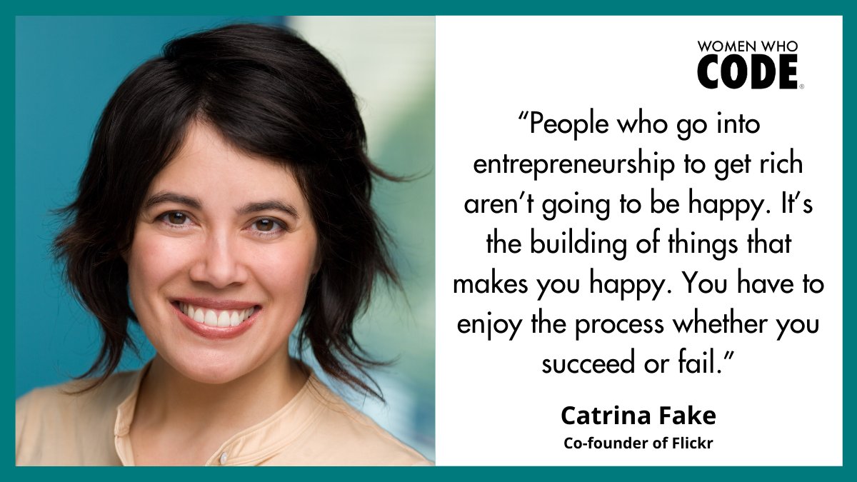 WomenWhoCode's tweet photo. 🙌🏽@Caterina co-founded Flickr and Hunch as well as being featured in @TIME magazine's Time 100! 

#womenintech #womenentrepreneurs https://t.co/UAz2UM2BYl