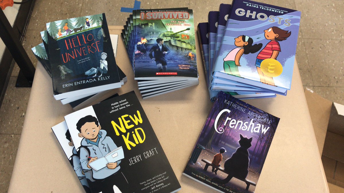 These books will be meeting their happy readers just in time for Winter Break! Ss picked out a book of their choice! Thanks to great authors and  @Scholastic Book Clubs for making this possible!
@erinentrada @kaaauthor @JerryCraft @laurenTarshis @goraina 
#Booklove #winterread