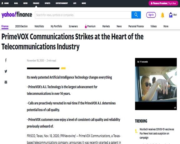 PrimevoxVoIP's tweet photo. Word is spreading fast across America!  Make sure to check us out on Yahoo News!

https://t.co/hPeGJ1a8Tt

#PRIMEVOX  #YAHOO  #GOOGLE  #TELECOM https://t.co/0M4dsa1wRl