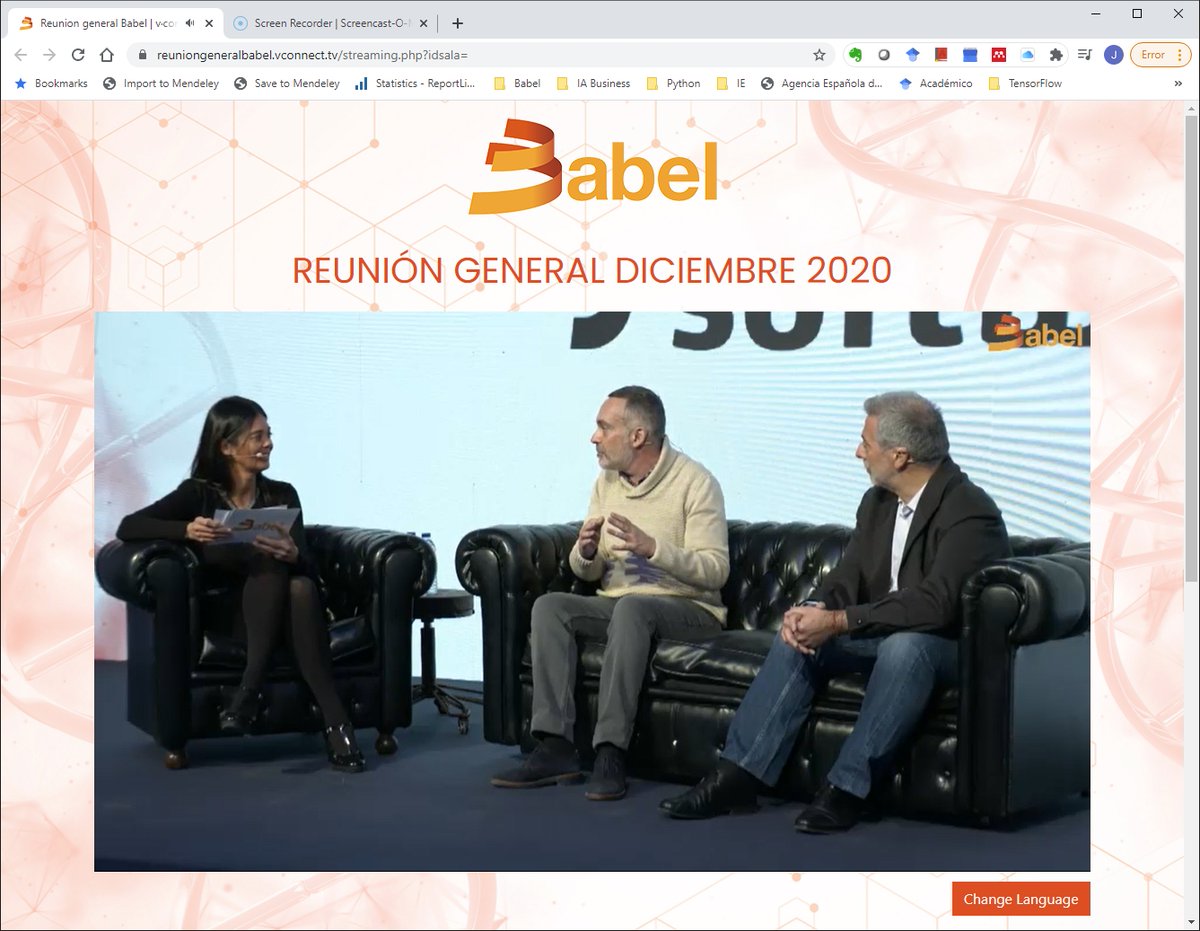 JesusDFRevelles's tweet photo. Empezamos la Reunión General de Diciembre en @BABELgrupo. Carlos Parra y @AlbertoPCueto  explican el proceso de integración #GMBABEL con @slealm https://t.co/LGHZ9fkuk0