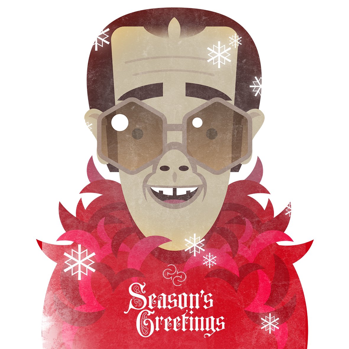 Season’s Greetings one and all. Step into Christmas in hope that the new year will be a better one. Stay safe Px #illustration #glamrock #1970s #1970smusic #eltonjohn #stepintochristmas