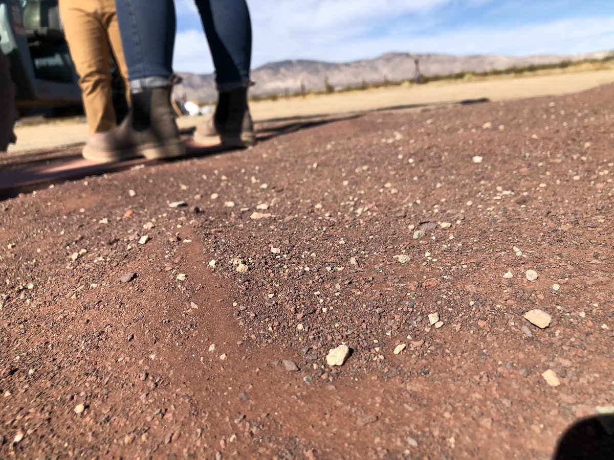 After the flights we collected data on the simulated lunar regolith that remained in the bed beside the rocket. A geologist on the Masten team could see additional erosional features that (frankly) I would have missed. – bei  Mojave Desert