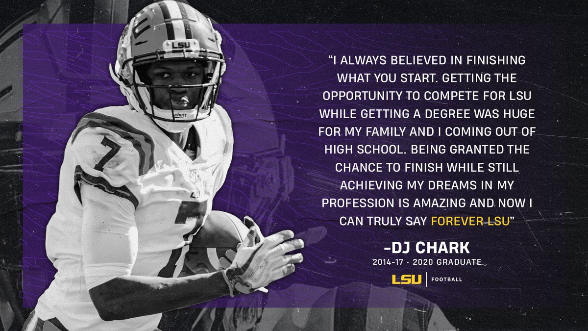 LSUfootball's tweet image. Always finish what you start. Proud of you, @DJChark82! #LSUGrad