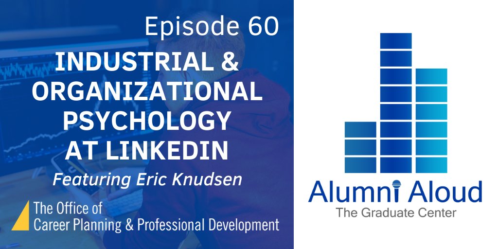 CareerPlanGC's tweet photo. In this episode of #AlumniAloud, @GC_CUNY I/O Psych graduate Eric Knudsen talks about his job at #LinkedIn and how he uses data to help people find fulfilling work. @GradCenterPsych
https://t.co/w8KQWlKmOF https://t.co/7zbi4KIG0p