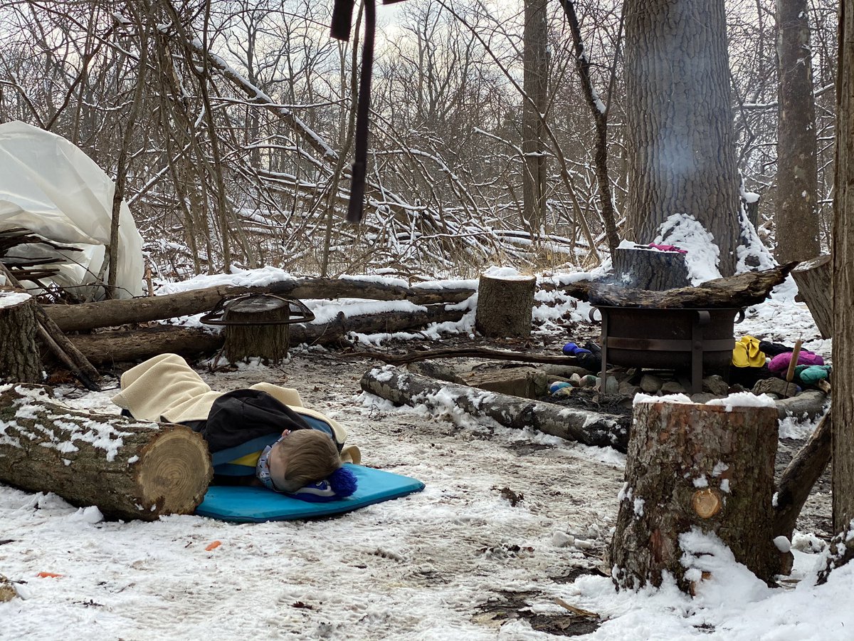 MaumeeValley's tweet photo. On Friday’s our Early Learning Center students spend the entire day outside whenever possible. This includes grilled cheese cooked over the fire, story time and other activities in our outdoor classrooms AND rest time! #ThisIsMaumeeValley https://t.co/9bEuXfs8ud