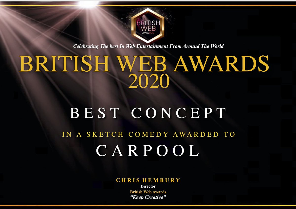carpooltheseries (@carpoolseries) on Twitter photo Check out our official "Best Concept" award certificate. Thanks for the love <a href="/britishwebaward/">British Web Awards</a> Check out our official "Best Concept" award certificate. Thanks for the love <a href="/britishwebaward/">British Web Awards</a>