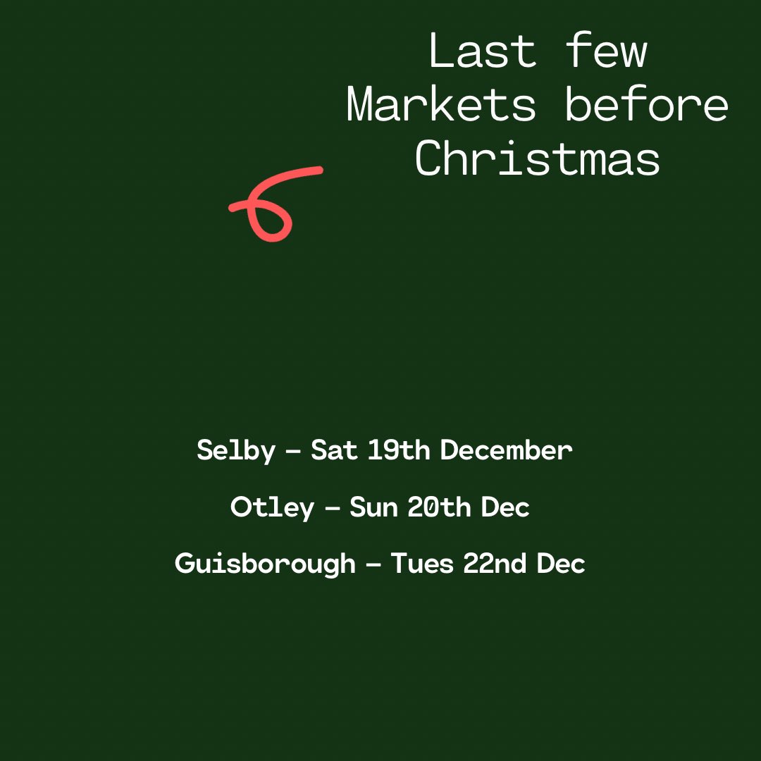 Our last few Farmers Markets before Christmas are nearly here - #Selby tomorrow, #Otley on Sunday and #Guisborough on Tuesday #farmersmarket #northyorkshire #yorkshireproduce #localfood #shoplocal #yorkshire #piercyspork #baconnotwater #chipolatas