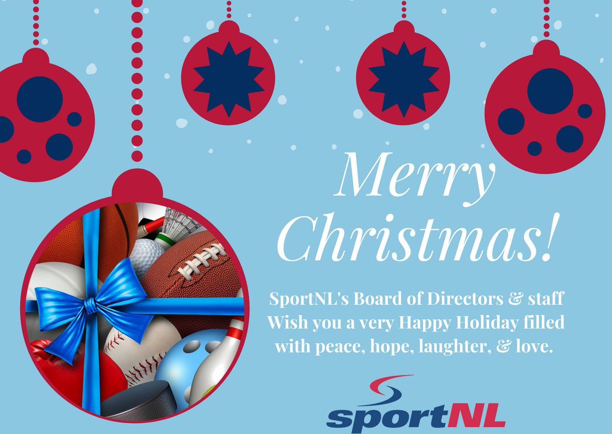 sportnl's tweet photo. The Sport NL office is closed for the holiday season, reopening on January 4th, 2021. We look forward to working with everyone in the New Year. https://t.co/DRO41zIC25