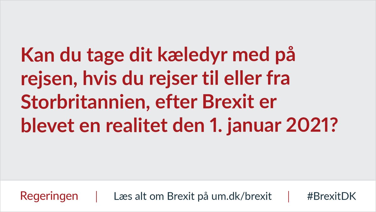 DanishMFA's tweet photo. Ja, du skal dog være opmærksom på, at der er en række krav, der skal opfyldes før du kan tage kæledyret med på rejser. Derfor er det vigtigt, at du forbereder dig i god tid. 

Læs mere og hold dig orienteret her ➡️ https://t.co/jb1owISNDs 

#BrexitDK #dkfood https://t.co/cohWx5iHAY