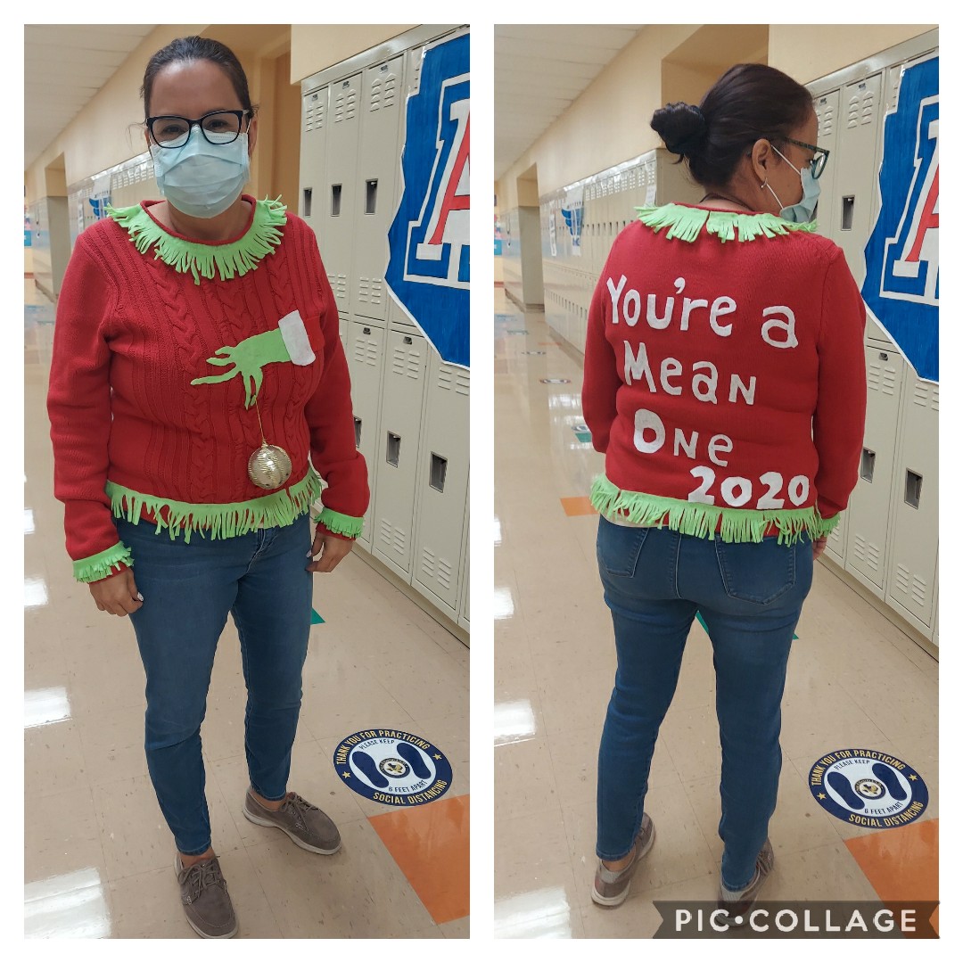 SEISD_RSalcido's tweet photo. And the winners are (by one vote) ... 🥁🥁
1st - The Grinch who stole everything 
2nd - The Grinch who stole 2020

Thank you all who voted on Twitter and Google  Forms https://t.co/FIsWZzBUol