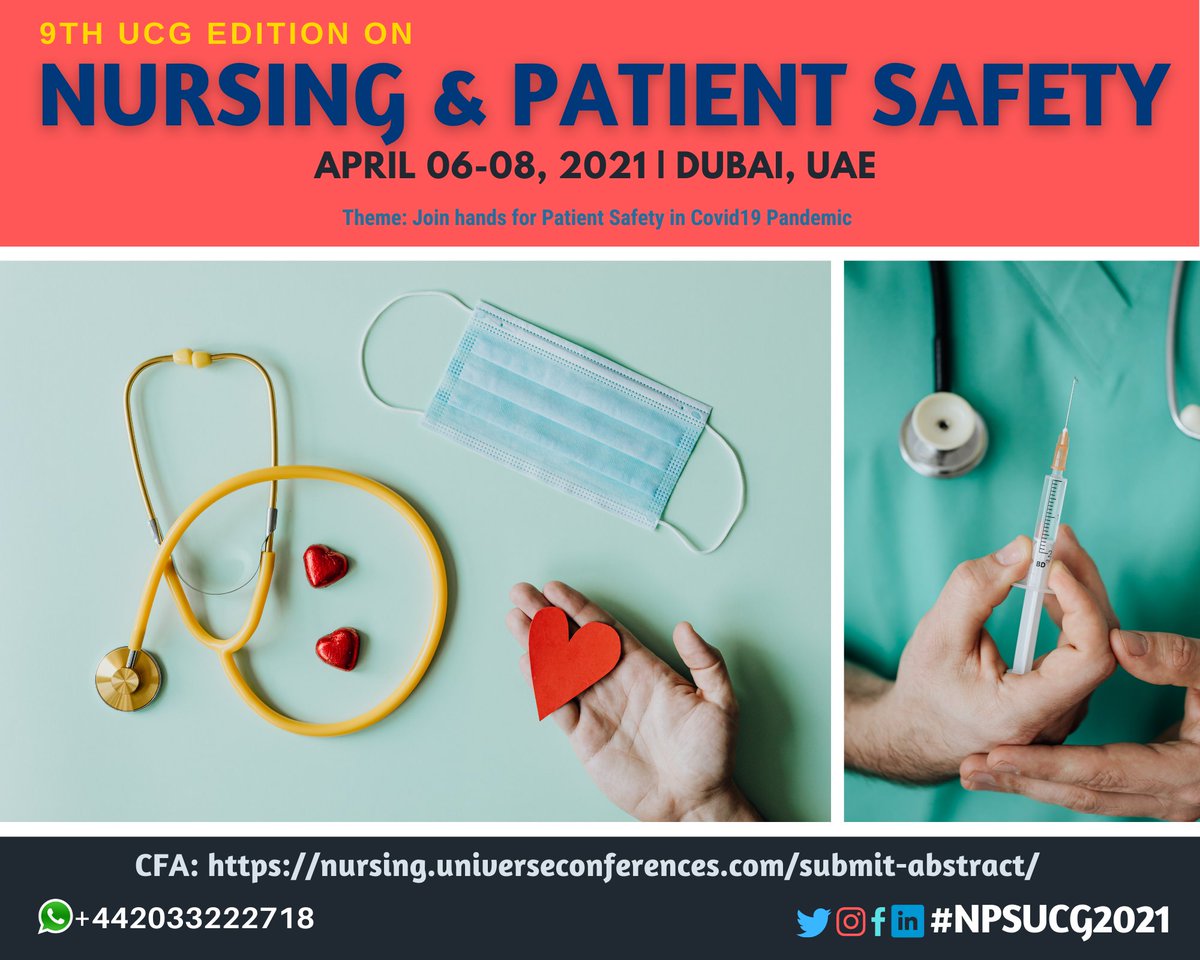 NursingUCG's tweet photo. #Nursing &amp; #PatientSafety Experts are invited to join the incredible #NPSUCG2021
CFA: https://t.co/UPxB4TWibc

#Nurse #practitionernurse #rn #registerednurse #globalnursing #publichealth #Midwifery #SexualHealth #nurselife #MenInNursing #PrimaryCare #NursingResearch #publichealth https://t.co/tUQPaao4ru