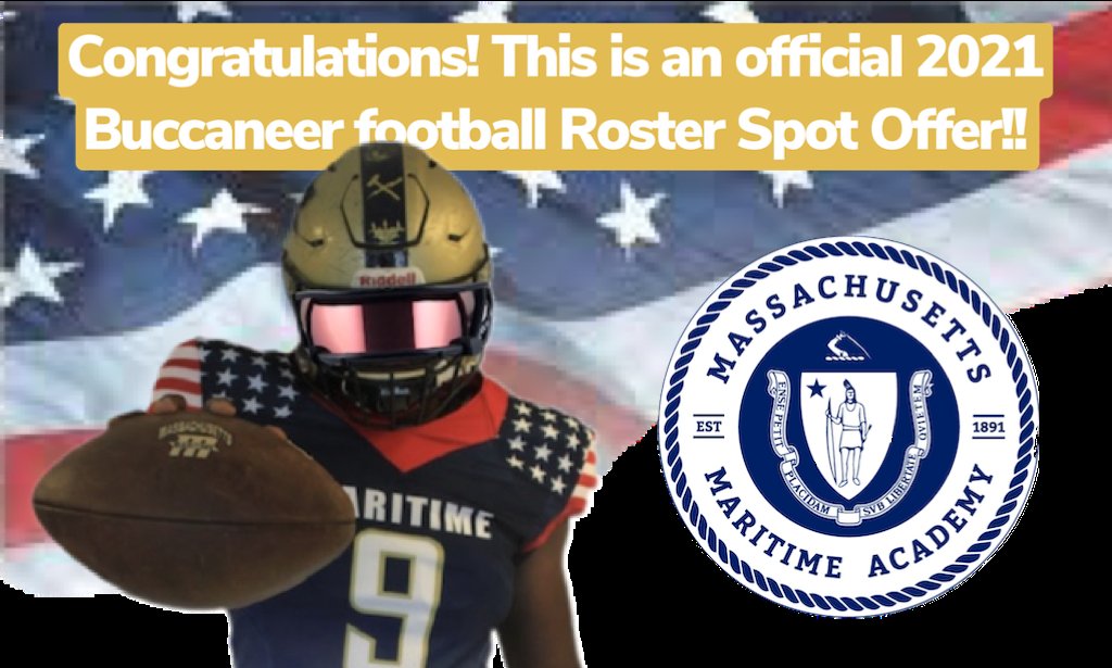 JTCannon40's tweet photo. Proud to say that I have recieved my first offer to Massachusetts Maritime Academy. Thank you @robferrazzani for giving me this oppertunity.
@ClayboCoach 
@coachwyatt62 
@DOORANTFOOTBALL https://t.co/plOaGFD0y4