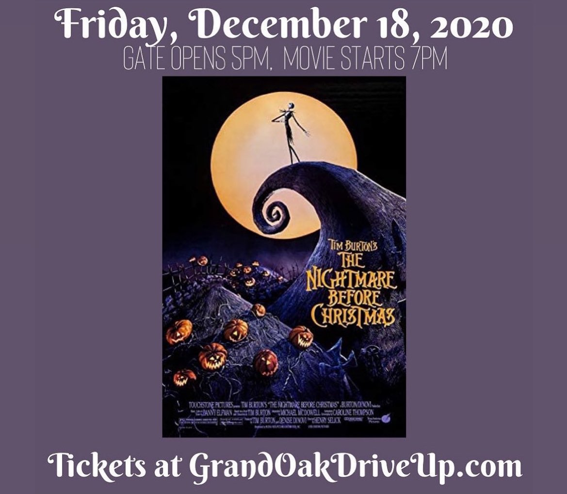 Godriveup's tweet image. Last movie for the rest of the year!! Don’t miss out! Get tickets at grandoakdriveup.com