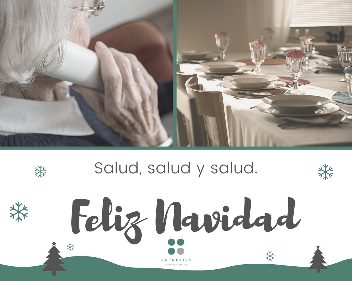 capdevilalegal's tweet image. Desde Capdevila Abogados, este año más que nunca, queremos desearos una Feliz Navidad. Sabemos las dificultades que todos hemos tenido que afrontar este año y, por ello, os deseamos un próspero año 2021 cargado de esperanza e ilusión y, por supuesto repleto de salud.