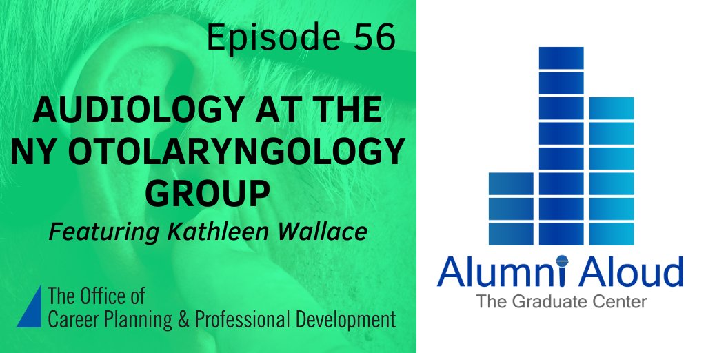 CareerPlanGC's tweet photo. In this episode of #AlumniAloud, @GC_CUNY grad Kathleen Wallace (AuD in Audiology) discusses the many career paths audiologists might take.
https://t.co/oNdfrAQ6rf https://t.co/WmbxwmWJhA