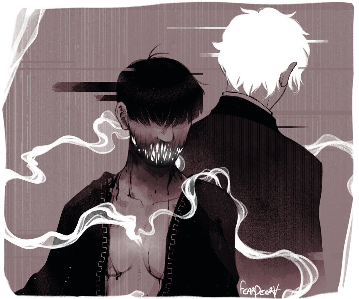 feardeerest's tweet photo. Well hey, I'm Luka, incredibly queer art guy. I like horror and weird stuff. Sometimes I make comics.

#transmascartists #drawingwithADHD https://t.co/dTGHZBF226
