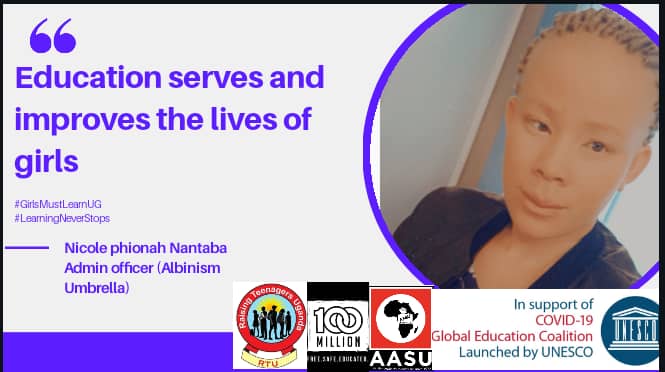 NNehemia777's tweet photo. Education makes all the difference in the world.
#GirlsBack2School campaign.
Education serves and improves the lives of Girls.
#LearningNeverStops #SaveOurFuture @RaisingTeensUg1 @100millionUS @aasu_72 @lynda_eunice @UNESCO @GirlsNotBrides @awdf01 https://t.co/5Vv8Qb9Pco