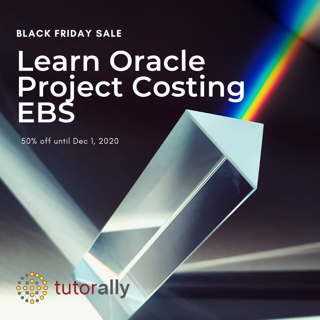 cat_lam777's tweet photo. Save 50% on this Oracle Project Costing course during our Black Friday sale. Hurry, sale ends Dec 1, 2020!
https://t.co/R0vOkuOCU5

#oracletraining #oracle #oracleebs #clouderp #oraclefinancials #oraclehrms #oraclehr#oraclepayables #oraclegl #oracleprojects https://t.co/BdC2OqjJsp