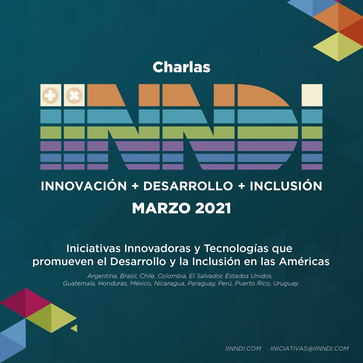 Smart_LiveTalks's tweet image. Formá parte de las Charlas IINNDI 2021!! Da a conocer las Iniciativas Innovadoras y Tecnologías que promueven el Desarrollo y la Inclusión en las Américas. 

docs.google.com/forms/d/e/1FAI…