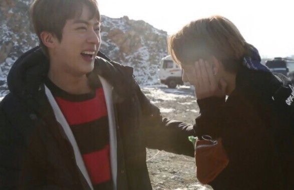 seokjin dancing being the happiest and making everyone laugh and taehyung filming him while he laughs :(