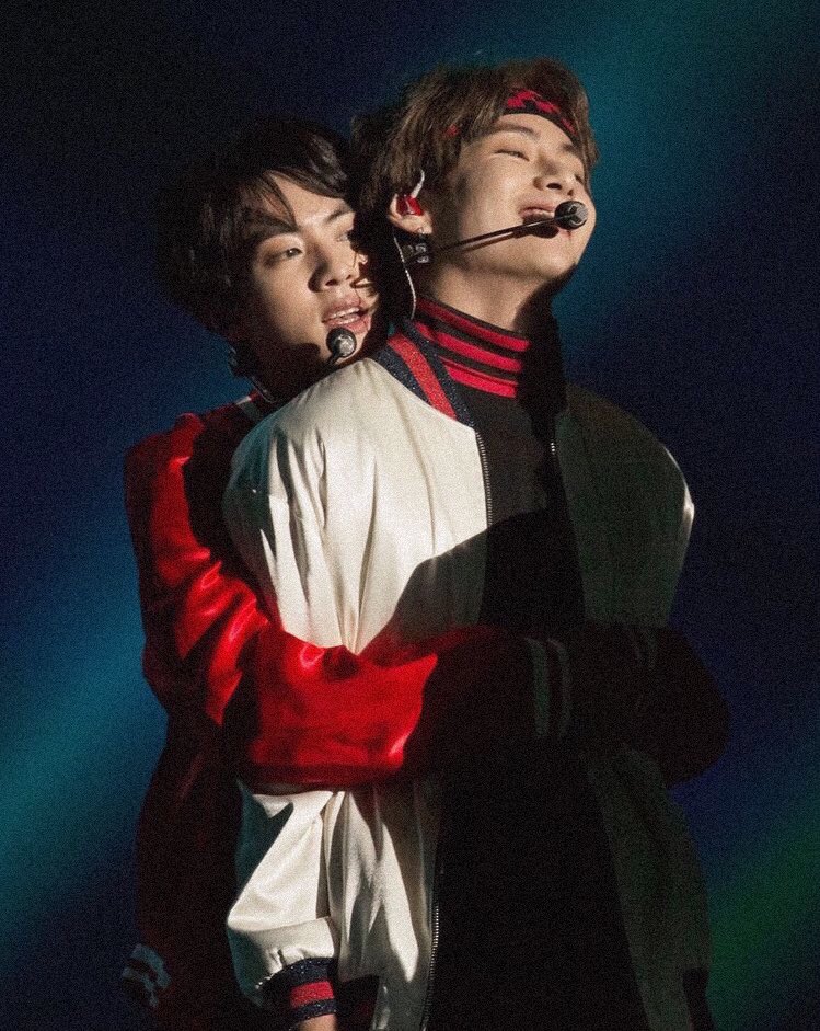 when tae made jin laugh and then he tapped his shoulder and tae pretended to fall in slow motion will never not be funny