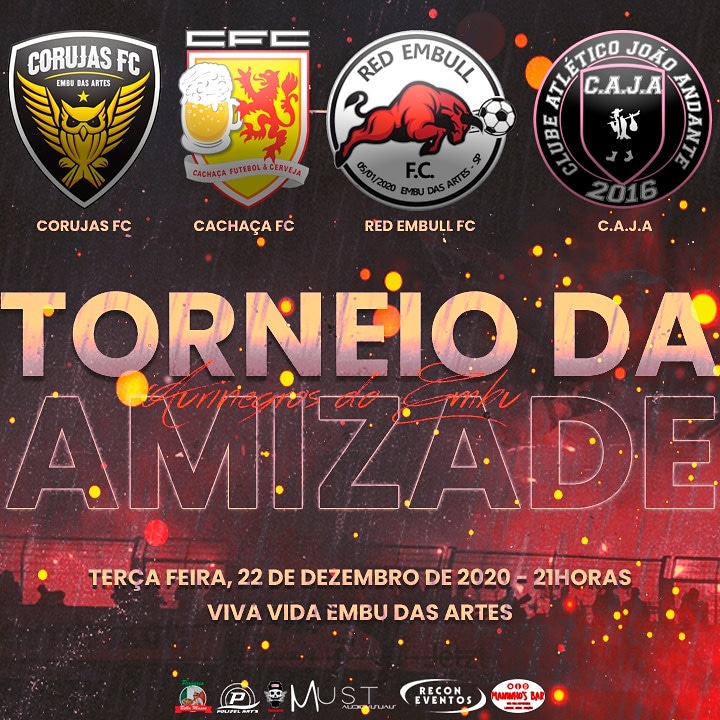 CorujasEmbu's tweet photo. TORNEIO DA AMIZADE. 💥
•
Para encerrar um ano que foi muito difícil para todos nós, iremos realizar um Torneio Festivo entre as 4 equipes que são muito próximas, e encerrar com chave de ouro 2020. Que 2021 possa ser um ano cheio de saúde e conquistas para todos. https://t.co/AOoAmNg3eU