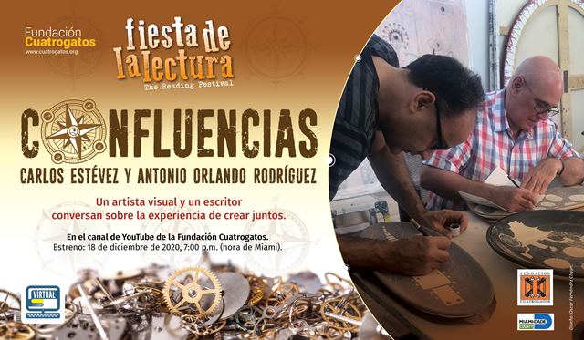¿Qué sucede cuando un artista visual (Carlos Estévez) y un escritor (Antonio Orlando Rodríguez) se reúnen en un proyecto que conjuga cerámica y literatura? "Confluencias" narra la experiencia. Se estrena hoy viernes 18  a las 7:00 pm (hora Miami). Enlace: youtu.be/8EKqdtFi8dc
