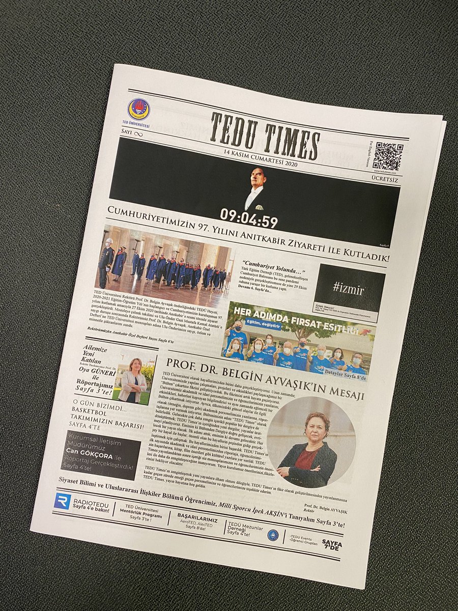 • Üniversitemiz gazetesi TEDU TIMES’ın ilk sayısı çıktı! PDF haline aşağıda yer alan linkten ulaşabilirsiniz!

• lnkd.in/dkn6EQb

• The first issue of TEDU TIMES, our University’s newspaper, is out! You can access the PDF at the link below!

• lnkd.in/dKUshZ7