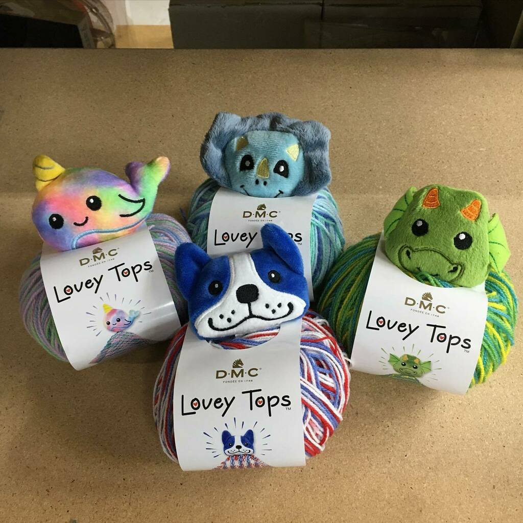 Bryson_Knits's tweet photo. These cuties just arrived at the Bryson zoo this week! Introducing 4 new DMC Lovey kits - Narwhal, Dinosaur, Dragon and French Bulldog!

Kit includes yarn and knit pattern for the lovey and a cute little stuffed animal pacifier clip. 

#brysondistributing #onestopshopping #d… https://t.co/jc3BMwLesZ