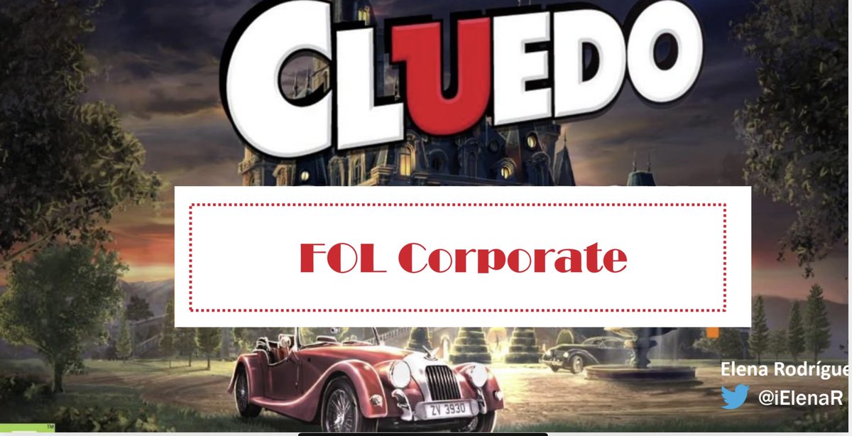 iElenaR's tweet image. (1/2)
- Queremos algo divertido para el último día de clase
- Pero tengo que empezar modif, suspens y extinción del contrato 
Y así es como hoy les he creado el Cluedo “FOL Corporate” bit.ly/3h4xla7 Muy sencillo,pero si a alguien le sirve, todo suyo #folcomparte