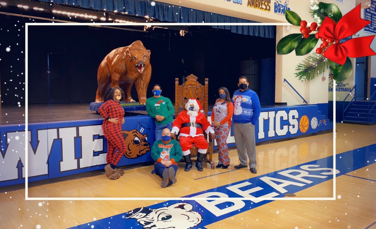 FJORDAZ's tweet photo. Bowie High School wishes Happy Holidays to all past, present and future BEARS!!! The "Best Is Yet To Come" for the BEARS in 2021!!! Stay Oso Strong and Oso Safe!!! Oso! Oso! Oso! 🐻🐻🐻 #iamepisd https://t.co/OgmSNQPHcO