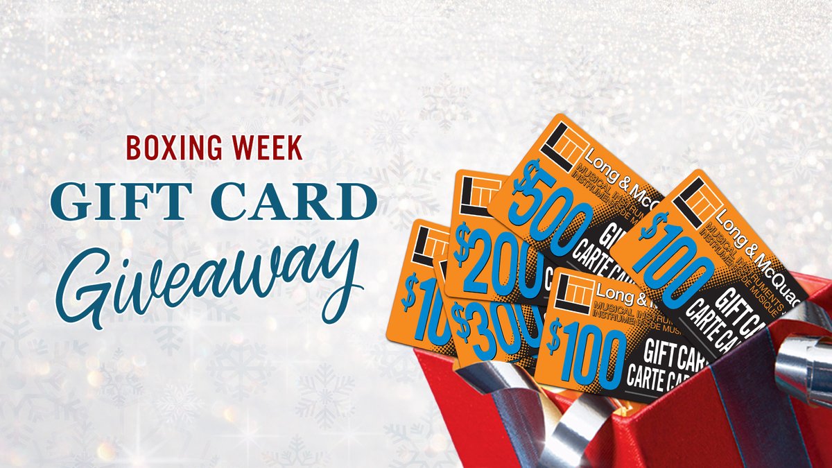 LongMcQuade's tweet photo. Make a purchase during Boxing week for a chance to win up to $500 in Long &amp; McQuade gift cards! Visit https://t.co/rgaMHtbuwt for more details.

#BoxingWeek #BoxingWeek2020 #LongandMcQuade #Contest #Giveaway https://t.co/ENU6VfCF2c