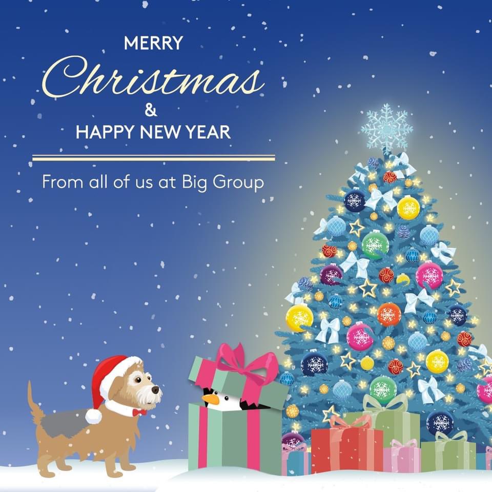 BigGroupRetail's tweet photo. We wish our clients, friends and BIG family a Merry Christmas and a Happy New Year. We look forward to seeing you all in 2021🎄 https://t.co/0gGoDSW1XF