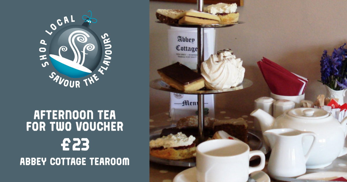 A promise of a beautiful Afternoon Tea at one of the most scenic and welcoming tearooms in Scotland. What could be nicer for Christmas than a gift to look forward to <a href="/AbbeyCottage/">Abbey Cottage Tearoom ☕🍰🍨</a> - order online at: abbeycottagetearoom.com/afternoon-tea-…