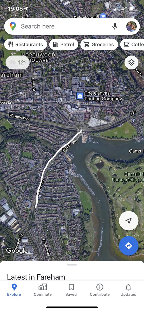 marmalade258's tweet photo. @OpenreachHelp Sorry that isn’t working. It was A32 Gosport to Fareham we were side by side from Newgate Lane to Quay St Roundabout. 17:11 today. Phone was in use the whole way. https://t.co/zXFCWU83e6
