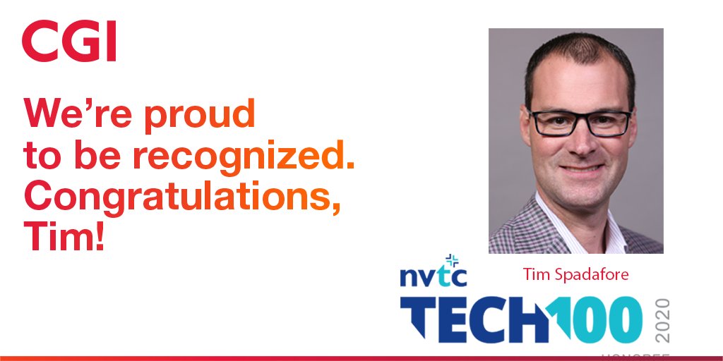 CGI_USFederal's tweet photo. We're proud to be recognized as a @NoVaTechCouncil Top 100 Company. Congratulations to Tim Spadafore, who was one of 26 execs across the industry to receive an exclusive NVTC Top Executives award. https://t.co/GjTQyevRxN https://t.co/oKL4Uxwz0k