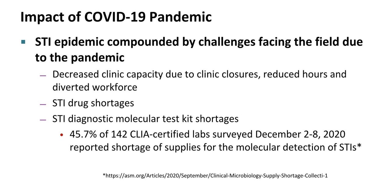 The current state of Gonorrhea, Chlamydia, primary and secondary Syphilis, Congenital Syphilis, and the effect of COVID-19 on STI testing