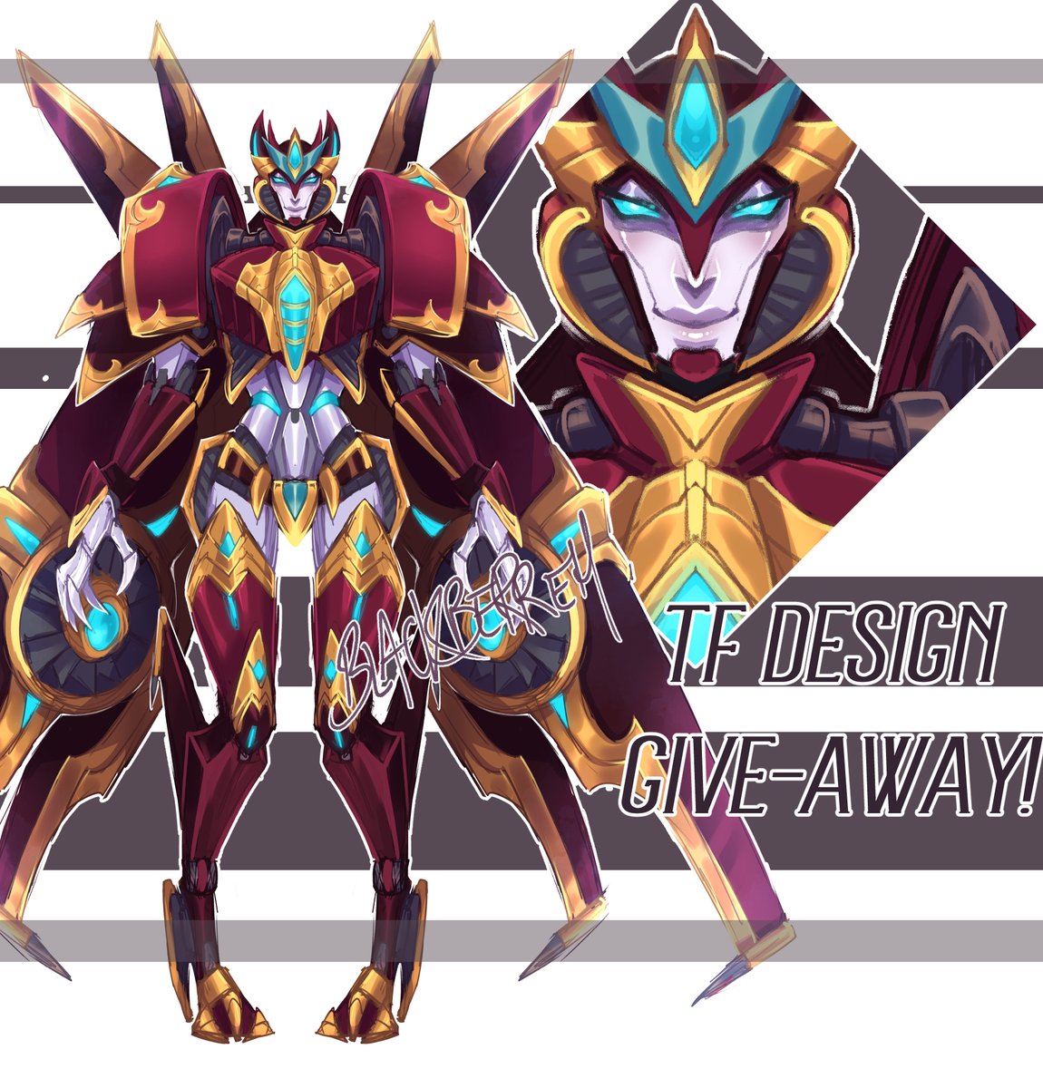 BlackberrehArt's tweet photo. ✨✨TF OC DESIGN GIVE-AWAY!!✨✨
(1/2) I've honestly been wanting to do one of these for a while, and i recently hit 3500 followers, so I thought now's the best time! To get a chance to win this guy you:
- Must be following me
- Retweet &amp; like this post
- read the below post- https://t.co/oAsEBETmnY